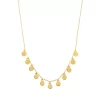 Halskette Platelet, 18 Karat Gelbgold vergoldet-LEAF Outlet