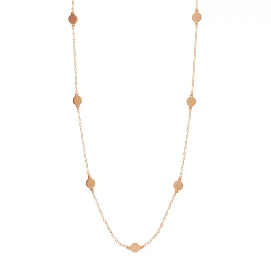 halskette_plttchen_kurz___0-2.webp Halskette Plättchen, kurz, 18 Karat Rosegold vergoldet-LEAF New