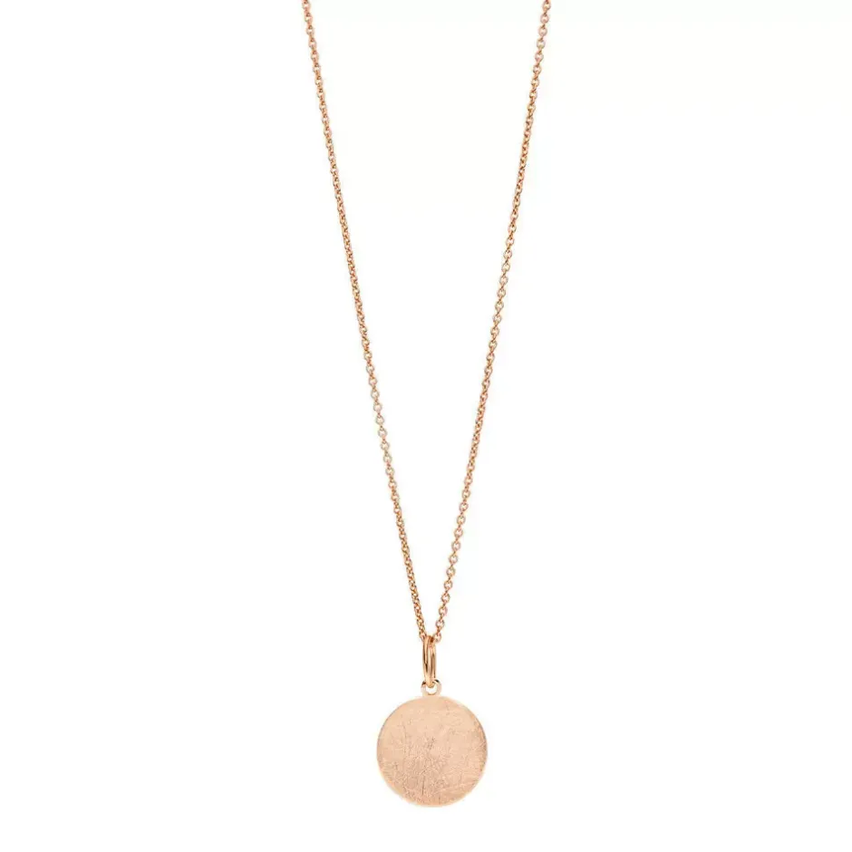 halskette_plttchen_mm_cm__0-2.webp Halskette Plättchen 14mm, 50cm lang, 18 Karat Rosegold vergoldet-LEAF Clearance