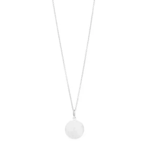 Halskette PlÀttchen 14mm, 50cm lang, 925 Sterlingsilber-LEAF New