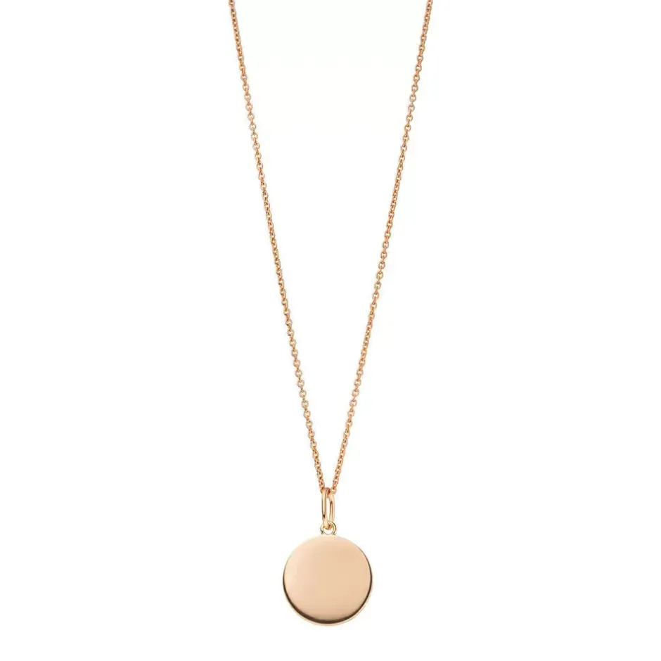 halskette_plttchen_mm_cm__1-2.webp Halskette Plättchen 14mm, 50cm lang, 18 Karat Rosegold vergoldet-LEAF Clearance