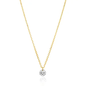 Halskette PURE Diamant, 18 Karat Gelbgold-LEAF New