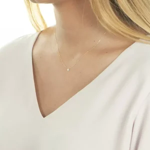 Halskette PURE Diamant, 18 Karat Gelbgold-LEAF New