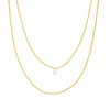 Halskette PURE Double, Diamant, 14 Karat Gelbgold-LEAF Fashion