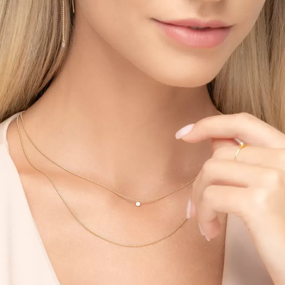 halskette_pure_double_dia_1.webp Halskette PURE Double, Diamant, 14 Karat Gelbgold-LEAF Fashion