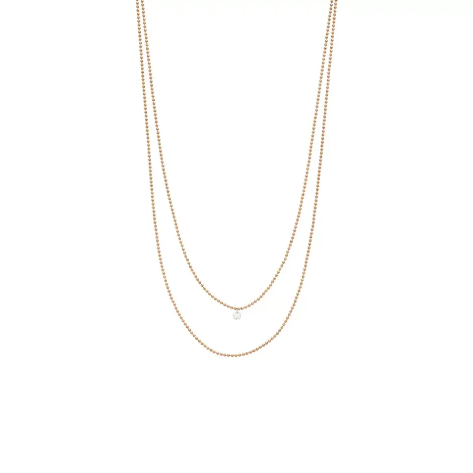 halskette_pure_double_dia_2-2.webp Halskette PURE Double, Diamant, 14 Karat Rosegold-LEAF Sale