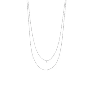 Halskette PURE Double, Diamant, 14 Karat Weißgold-LEAF Clearance