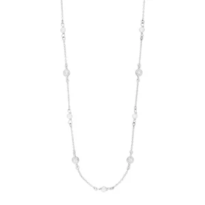 Halskette Pure mit Süßwasserzuchtperlen, 925 Sterlingsilber-LEAF Fashion