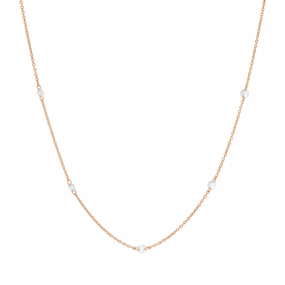 halskette_pure_quintruple_0-2.webp Halskette PURE Quintruple Diamant, 18 Karat Rosegold-LEAF Discount