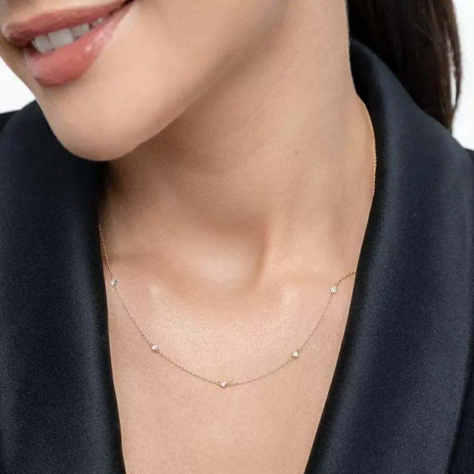 halskette_pure_quintruple_1.webp Halskette PURE Quintruple Diamant, 18 Karat Gelbgold-LEAF Best