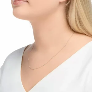 Halskette PURE Quintruple Diamant, 18 Karat Rosegold-LEAF Discount