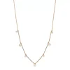 Halskette Rain Drop, 18 Karat Rosegold vergoldet, Perle-LEAF Online