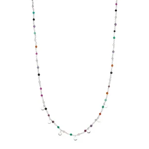 Halskette Rainbow, 925 Sterlingsilber, Multi Gems-LEAF Sale