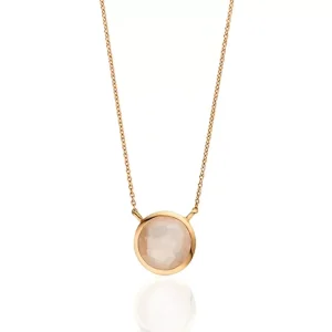 Halskette Rosenquarz, 14 Karat Rosegold-LEAF Best