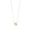 Halskette Rosenquarz, 14 Karat Gelbgold-LEAF Online