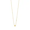 Halskette Round mit Perle, 18 Karat Gelbgold vergoldet-LEAF New