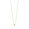 Halskette Round mit Perle, 18 Karat Rosegold vergoldet-LEAF Clearance