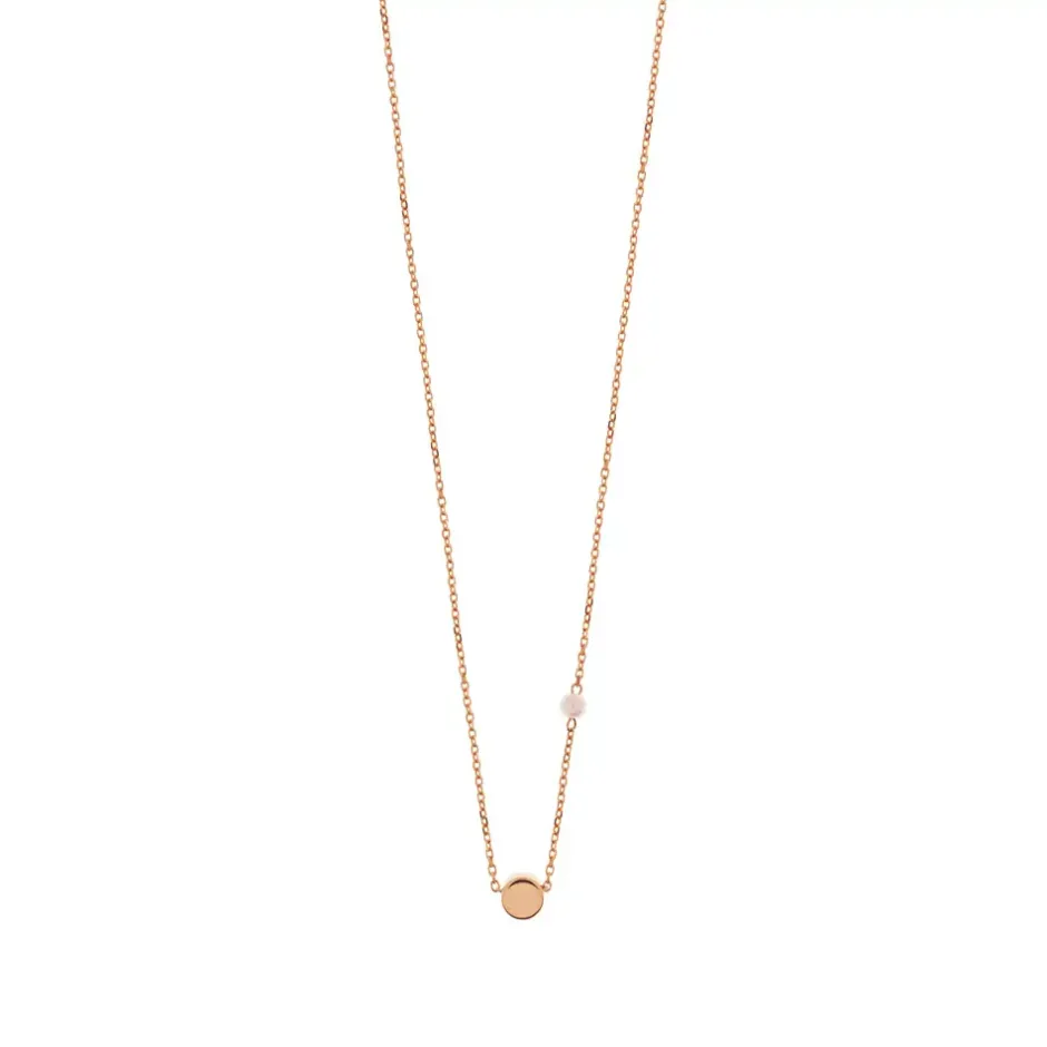 halskette_round_mit_perle_0-2.webp Halskette Round mit Perle, 18 Karat Rosegold vergoldet-LEAF Clearance