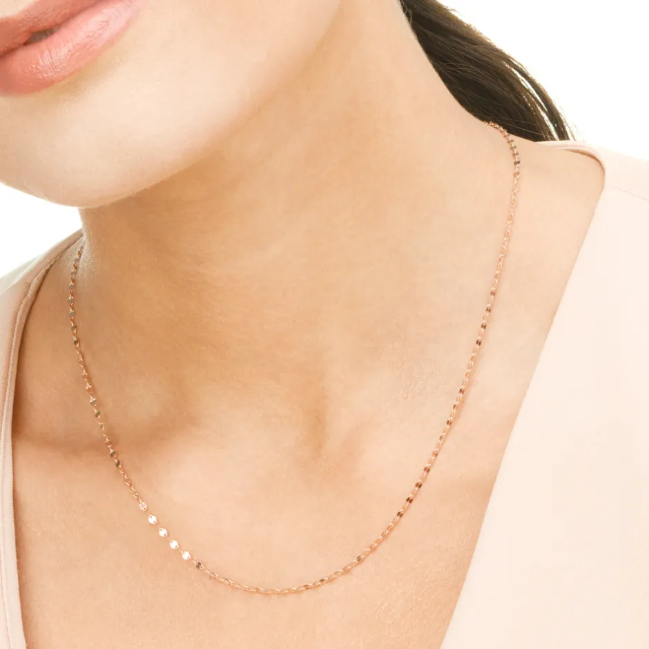 halskette_shiny_twist__ka_2-1.webp Halskette Shiny Twist, 14 Karat Rosegold-LEAF Fashion