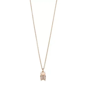 Halskette Skarabäus, 45cm, 18 Karat Rosegold vergoldet-LEAF Online