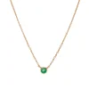 Halskette Smaragd, 14 Karat Rosegold-LEAF New
