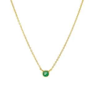 Halskette Smaragd, 14 Karat Gelbgold-LEAF Online