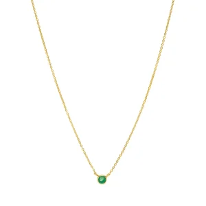 Halskette Smaragd, 14 Karat Gelbgold-LEAF Online
