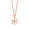 Halskette Snowflake, 18 Karat Rosegold vergoldet-LEAF Best