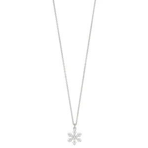 Halskette Snowflake, 925 Sterlingsilber-LEAF New