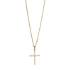 Halskette SPARKLE CROSS, 18 Karat Rosegold vergoldet-LEAF Discount