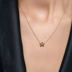 Halskette Star, 14 Karat Gelbgold-LEAF Sale