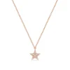 Halskette Stern mit Diamanten, 18 Karat Rosegold-LEAF Outlet