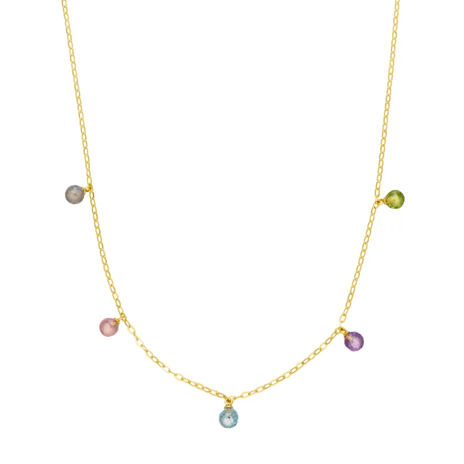 halskette_sweet_gems__kar_0.webp Halskette SWEET GEMS, 14 Karat Gelbgold-LEAF Fashion