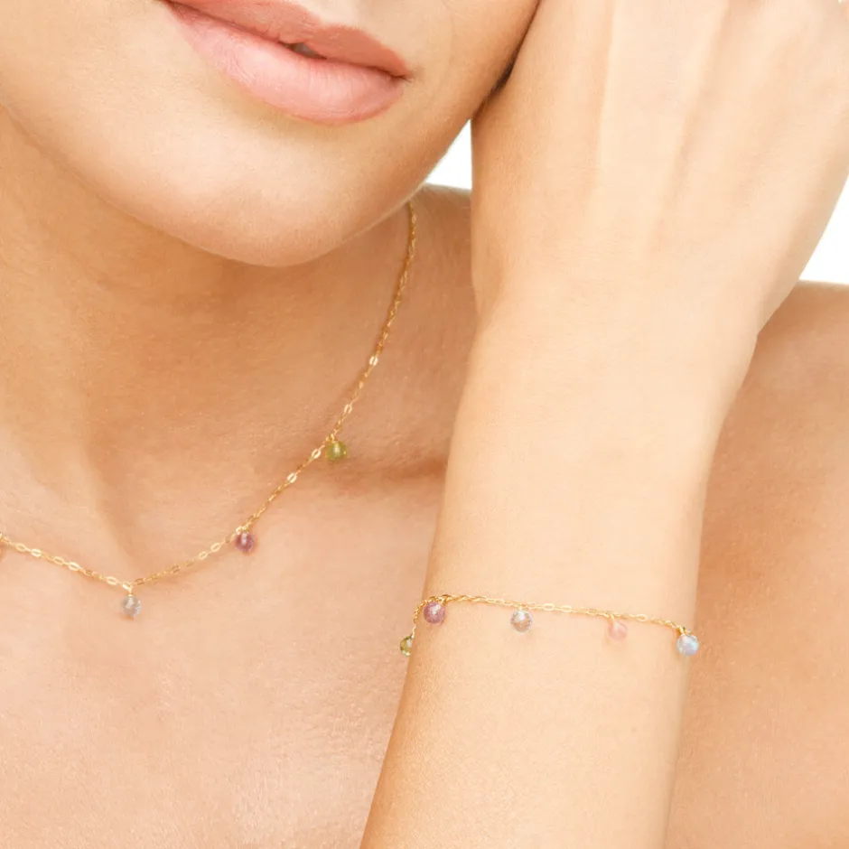 halskette_sweet_gems__kar_3.webp Halskette SWEET GEMS, 14 Karat Gelbgold-LEAF Fashion