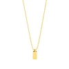 Halskette Tiny Dog Tag, 14 Karat Gelbgold-LEAF Hot