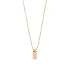 Halskette Tiny Dog Tag, 14 Karat Rosegold-LEAF Discount