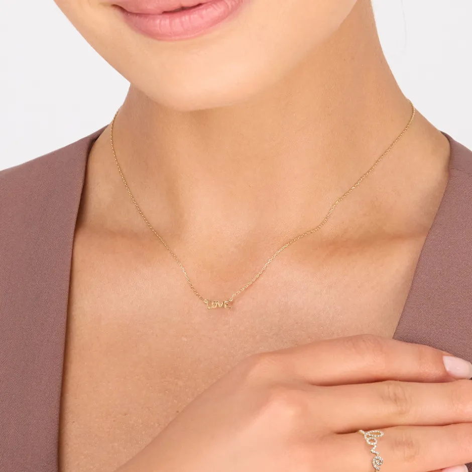 halskette_tiny_love__kara_1.webp Halskette TINY LOVE, 18 Karat Gelbgold vergoldet-LEAF Discount
