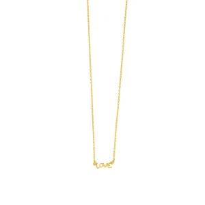 Halskette TINY LOVE, 18 Karat Gelbgold vergoldet-LEAF Discount