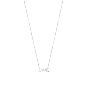 Halskette TINY LOVE mit Diamanten, 14 Karat Weißgold-LEAF Clearance