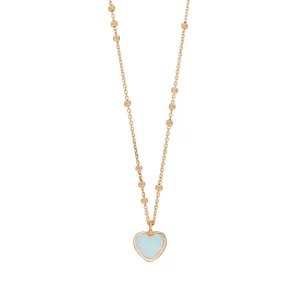 Halskette Valentine, 18 Karat Rosegold vergoldet-LEAF Best