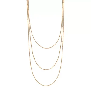 Halskette WATERFALL, 18 Karat Rosegold-LEAF Fashion