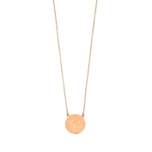 Halskette YES, 18 Karat Rosegold vergoldet-LEAF New