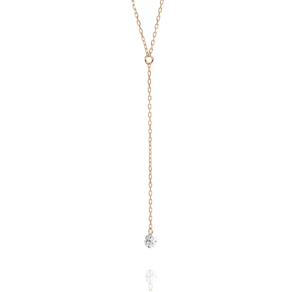 halskette_ypure_diamant___0-2.webp Halskette Y-PURE Diamant, 18 Karat Rosegold-LEAF Online