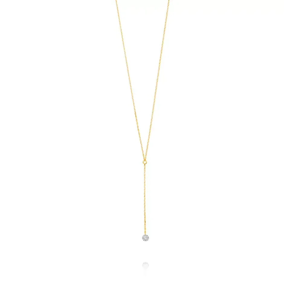 halskette_ypure_diamant___2.webp Halskette Y-PURE Diamant, 18 Karat Gelbgold-LEAF Sale