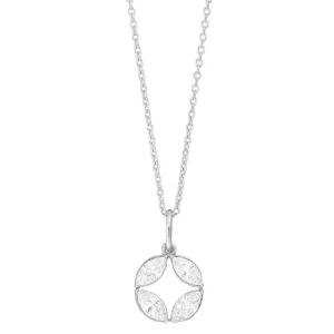 Halskette Zirkonia Flower, 925 Sterlingsilber-LEAF Best