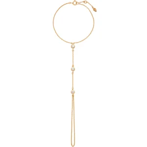 Hand Chain Zirkonia,18 K Rosegold vergoldet-LEAF Fashion
