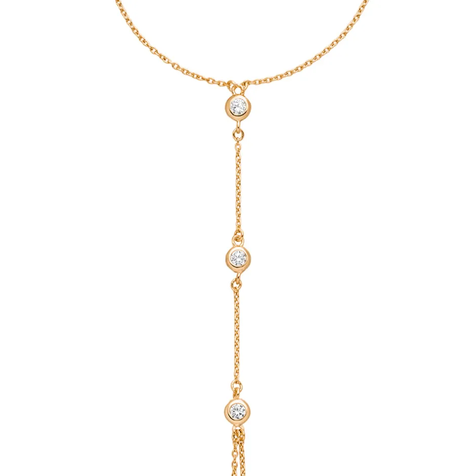 hand_chain_zirkonia_k_ros_2.webp Hand Chain Zirkonia,18 K Rosegold vergoldet-LEAF Fashion