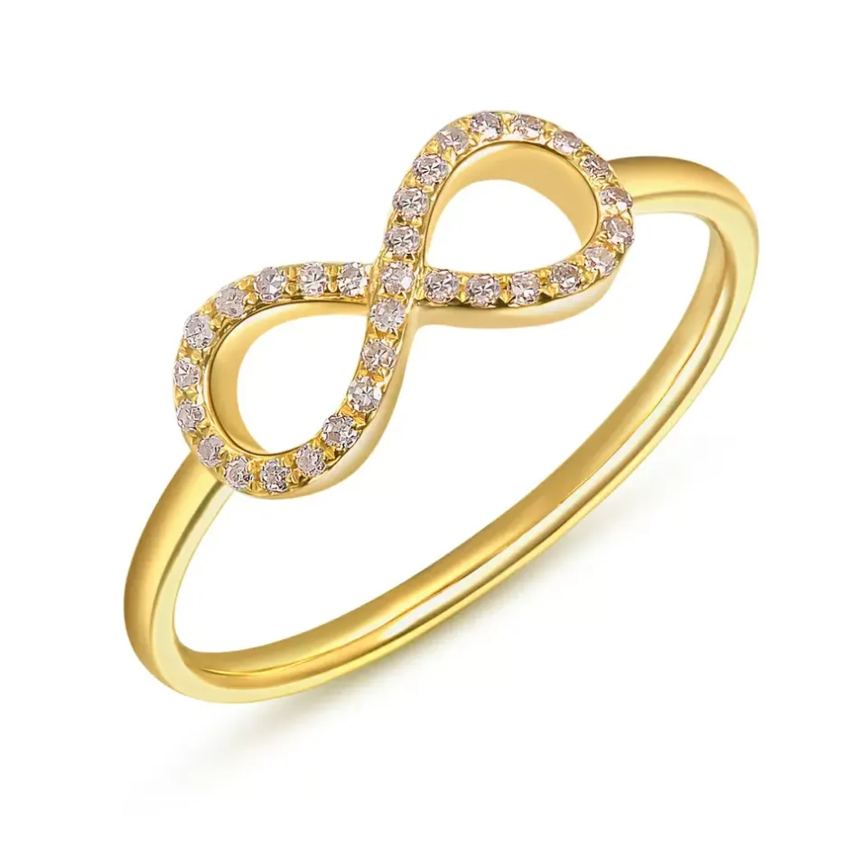 infinityring_mit_diamante_0-2.webp Infinityring mit Diamanten, 18 Karat Gelbgold-LEAF Sale