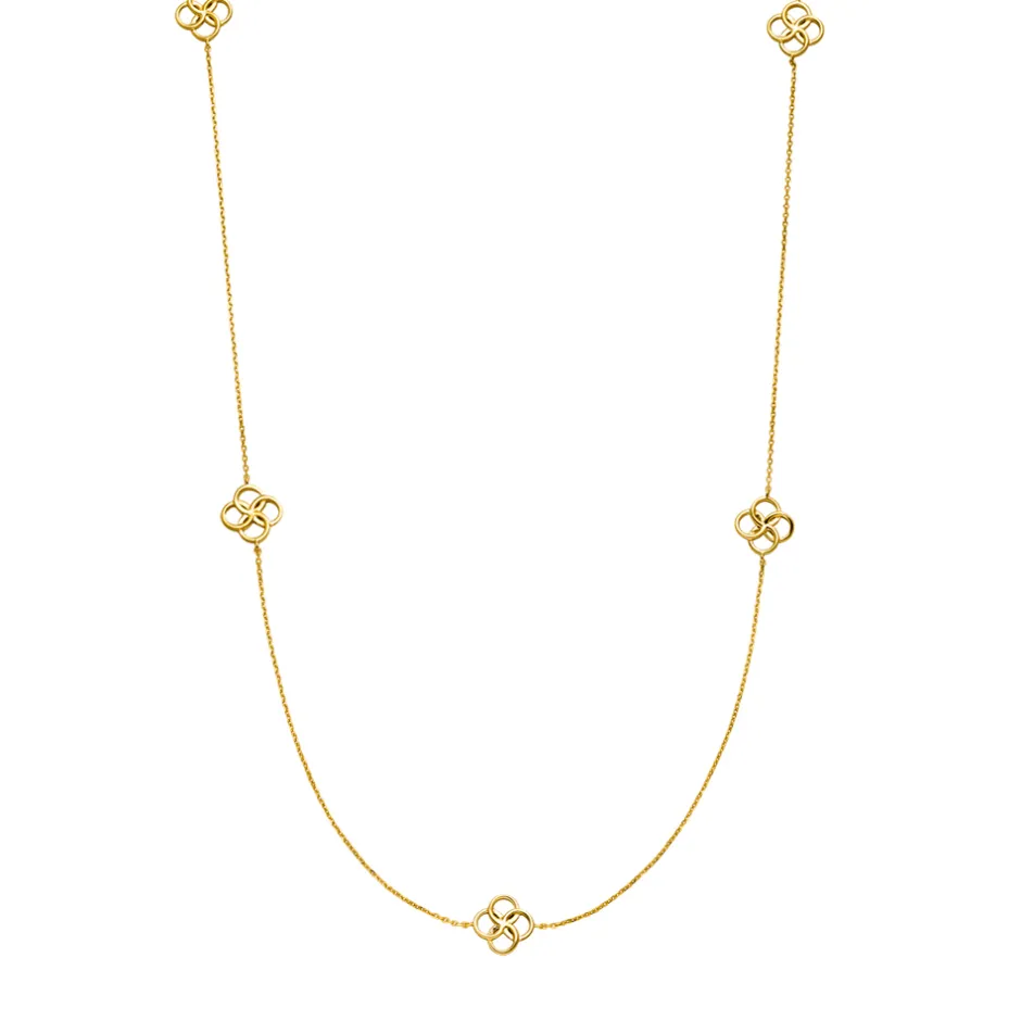 lange_halskette_clover_ch_0-1.webp Lange Halskette Clover Charm, 18 Karat Gelbgold vergoldet-LEAF Sale