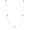 Lange Halskette Clover Charm, 925 Sterlingsilber-LEAF New